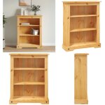 Vidaxl - biblioth�que 3 niveaux gamme corona pin mexicain 80x29x100 cm - biblioth�que - meuble tv - rangement ...
