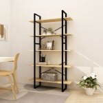 Bibliothque avec 5 concepts modernes en bois et en mtal en bois diffrentes couleurs 100x30x175cm couleur ...