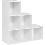 Bibliothque  6 compartiments woltu bibliothque tagre de rangement meuble de rangement tagre escalier, ...