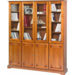 Beaux meubles pas chers - bibliothque louis philippe 8 portes en finition merisier - florie