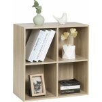 Woltu - bibliothque armoire tagre de rangement en mdf, 4 cubes compartiments, 60x29, 5x60cm, chne ...