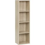 Woltu - bibliothque armoire en panneaux de particules etagre de rangement colonne semi - ouvert, 30x24x106cm ...