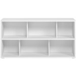 Miliboo - bibliothque basse finition bois blanc l140 cm epure