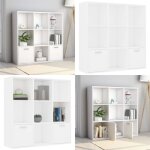 Bibliothque blanc 98x30x98 cm bois d'ingnierie - bibliothque blanche - bibliothque moderne - meuble ...