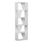 Iperbriko - biblioth�que blanche 5 �tag�res frame 54x24xh. 168 cm