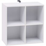 Helloshop26 - bibliothque 4 cubes bureau 60 x 30 x 60 cm en bois blanc