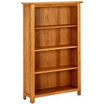 Bibliothque en bois de chne massif kandice ? lgance et durabilit 110 cm - hauteur 110 cm