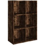 Biblioth�que / buffet ch�ne fum� 66x30x98 cm bois d'ing�nierie