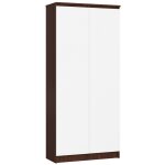 Akord - bibliothèque de bureau armoire r80 wengé 80 cm 2 portes façade blanche 8 étagères 80x35x180 cm ... Akord - bibliothèque de bureau armoire r80 wengé 80 cm 2 portes façade blanche 8 étagères 80x35x180 cm ...
