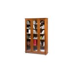 Beaux meubles pas chers - bibliothque 3 portes vitres en chne - quimper