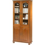 Bibliothque chne rustique 4 portes 6 niches l 82. 4 h 182. 2 p 33 cm