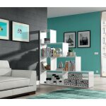 Bibliothèque dmorr, bibliothèque double face avec 6 étagères, Étagère de séparation avec compartiments ... Bibliothèque dmorr, bibliothèque double face avec 6 étagères, Étagère de séparation avec compartiments ...