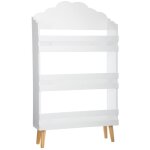 Librerie pour enfants douceur nuage blanc h100cm ? Étagère en bois mdf à 3 niveaux avec pieds en bois, ... Librerie pour enfants douceur nuage blanc h100cm ? Étagère en bois mdf à 3 niveaux avec pieds en bois, ...
