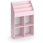 Biblioth�que enfant luigi, rose, 72 x 114. 2 cm sans bo�tes pliantes vicco