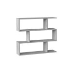 Habitdesign - bibliotheque tagere athena - dcor imitation bton - 3 niveaux - 97 x 110 x 24 cm