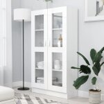 Bonnevie - bibliothque tagre de rangement - armoire  vitrine pour bureau salon chambre cuisine blanc ...