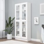 Bibliothque tagre de rangement - armoire  vitrine pour bureau salon chambre cuisine blanc 82, 5x30, ...