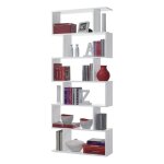 Tag�re haute athena pour salle � manger, couloir, d�coration, couleur blanc, ch�ne canadien ou ciment, ...