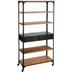 Atmosphera - bibliothèque industrielle torof - l. 93 x h. 198 cm Atmosphera - bibliothèque industrielle torof - l. 93 x h. 198 cm