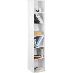 Bibliothque mdf tagre de rangement avec 6 compartiments woltu bibliothque armoire en mdf 30x23, 5x158, ...