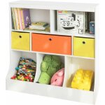 Bibliothèque meuble de rangement pour livres et jouets Étagère pour enfants avec 5 compartiments et 3 ... Bibliothèque meuble de rangement pour livres et jouets Étagère pour enfants avec 5 compartiments et 3 ...