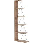 Cotecosy - calicosy - etag�re d'angle 6 tablettes d�cor pin et noir h150 cm - tlos