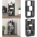 Biblioth�que / s�parateur de pi�ce gris 51x25x101 cm pin massif - biblioth�que - biblioth�que design ...