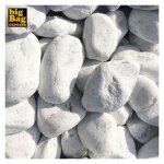 Big bag express - pack 200kg galet de marbre blanc de carrare  40 / 60 mm (8 sacs x 25kg) - livraison ...
