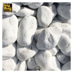 Big bag express - pack 300kg galet de marbre blanc de carrare � 40 / 60 mm (12 sacs x 25kg) - livraison ...