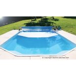 Bigb - b�che � bulles sur mesure pour piscine - 300 microns - bleu 2x13