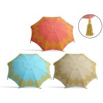 Bigbuy garden parasol frange multicolore � 240 cm
