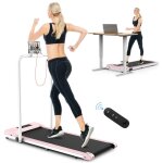 2 en 1 tapis de marche pliable - bigzzia tapis de course roulant �lectrique - 1 - 10 km / h vitesse r�glable ...