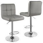 Lot de 2 tabourets de bar - rattantree chaise de cuisine - rotatif sur 360� - hauteur r�glable 55 - 75 ...