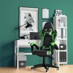 Bigzzia fauteuil gamer - chaise gaming - sige de bureau rglable pivotant gaming racing - avec coussin ...