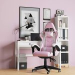 Bigzzia - fauteuil gamer - chaise gaming - si�ge de bureau r�glable pivotant gaming racing - avec coussin ...