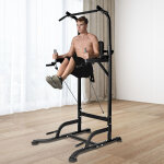 Bigzzia - pullup barre de traction ajustable musculation dips station - power tower barre de traction ...