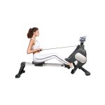 Bigzzia - rameur magn�tique rameur d'appartement, avec lcd console et 16 niveaux de r�sistance, rail ...