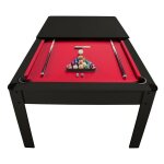 Billard américain ambiance 7ft - 226, 5 x 126, 5 x 80 cm avec accessoires et plateau dînatoire - couleur ... Billard américain ambiance 7ft - 226, 5 x 126, 5 x 80 cm avec accessoires et plateau dînatoire - couleur ...