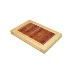 Dm creation naturellement - billot de table bicolore bambou 46x31cm - dm creation - 00038