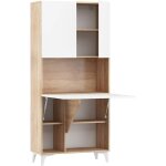 Bim furniture - bibliothque informatique de bureau megan h175x80x36cm oak poli