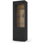 Bim furniture - buffet de salon anette 60x44x190cm ch�ne noir mat