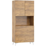 Bim furniture - bureau pliant megan 1 biblioth�que ch�ne bordeaux