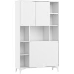 Bim furniture - bureau pliant megan 2 biblioth�que blanc mat