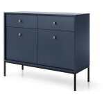 Bim furniture - commode mono mksz104 buffet avec 2 tiroirs 104 cm bleu marine