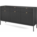 Commode nova sands ksz154 buffet avec 3 tiroirs noir mat