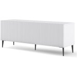 Bim furniture - meuble tv ravenna b 150 cm 3d frais� blanc mat + pieds