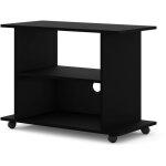 Bim furniture - meuble tv yogi 80 cm sur roulettes noir mat