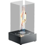 Bio - chemin�e de table aosta en acier 0, 8 kw ? 4 vitres de protection, br�leur 0, 4 l, certifi� en ...