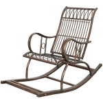 Biscottini - balancelle en fer fauteuil � bascule avec accoudoirs fauteuil de jardin chaise longue en ...