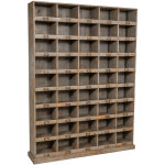 Biscottini - biblioth�que vitrine en ch�ne massif l154xpr33xh105 cm